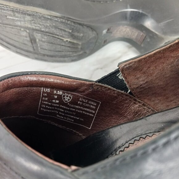 ARIAT Strathmore Studded Clogs Black Leather slip-on Platform size 9.5 women's - Picture 8 of 9